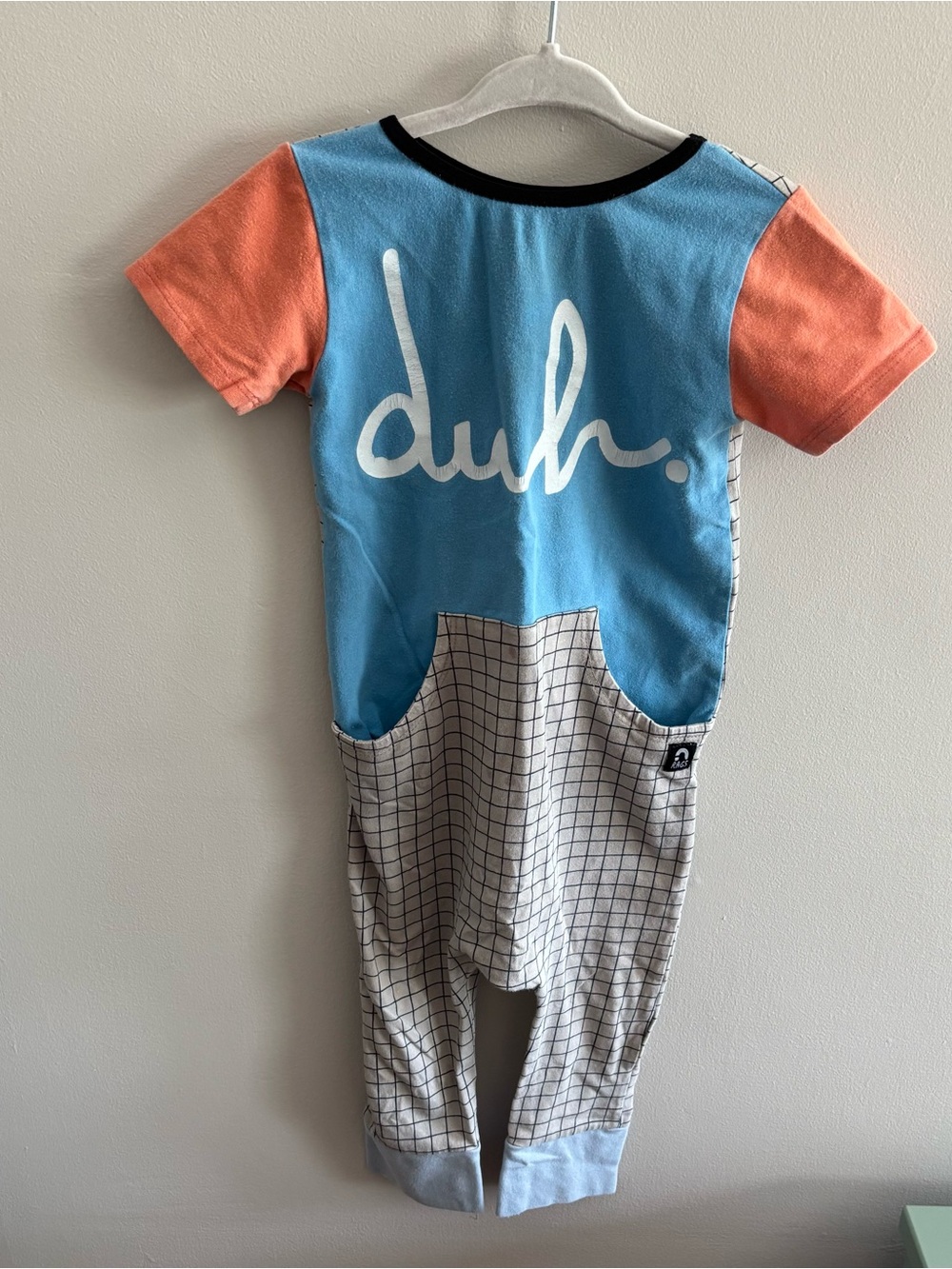 Rag Romper “Duh” 18-24m